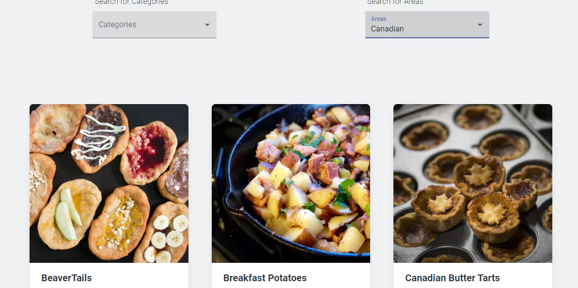25 reactjs projects for beginners - food recipe app
