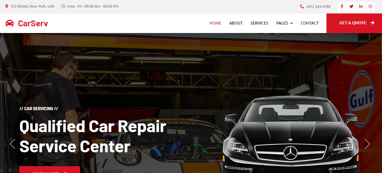 car-repairing-website-template