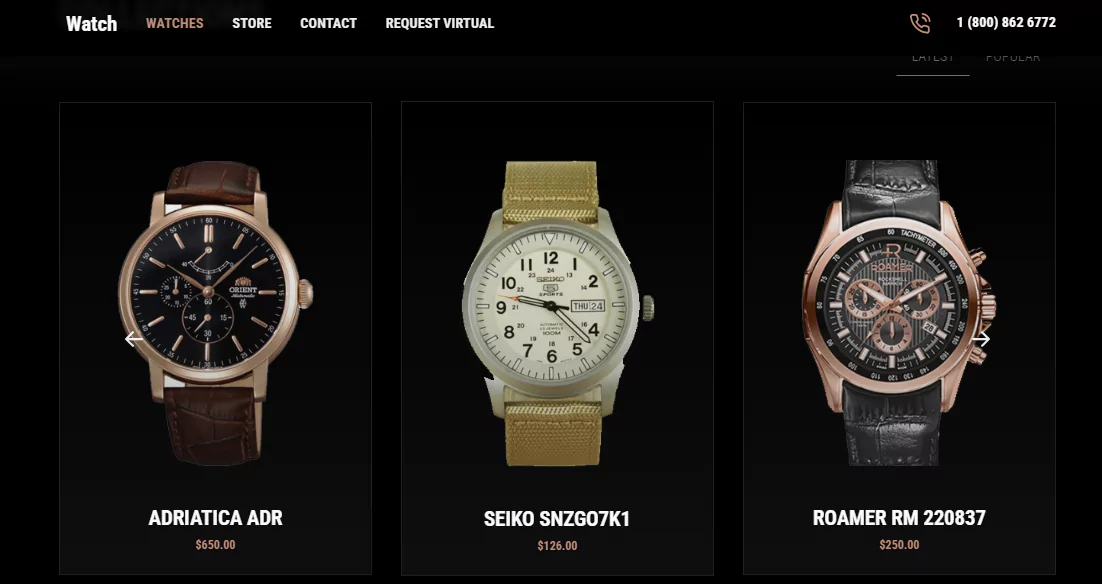 watch-store-template