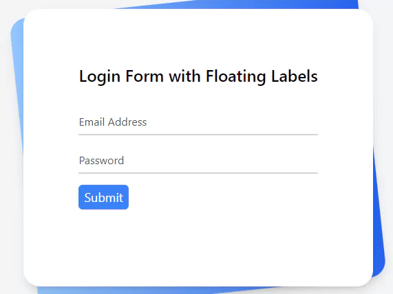 form component - login form with floating labels