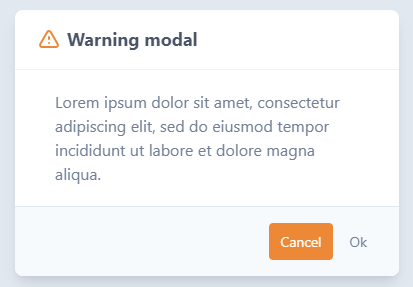 tailwind component modal warning