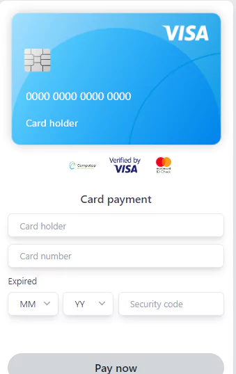 form component - interactive payment gateway