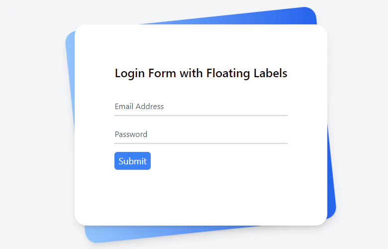 login form with floating labels