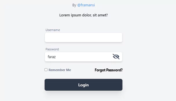 login show-hide password