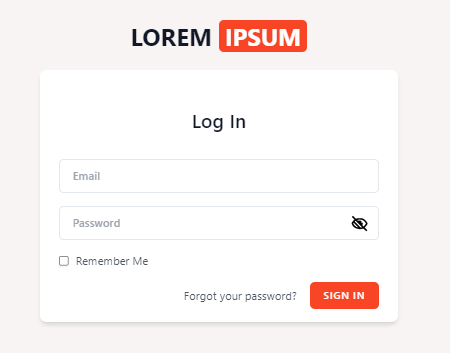 simple login form