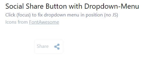 social share button with dropdown-menu